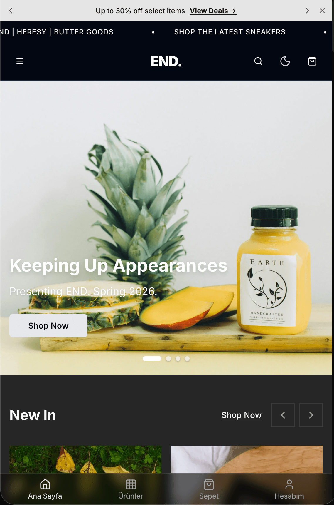 E-commerce with Custom CRM + Telegram mobile view