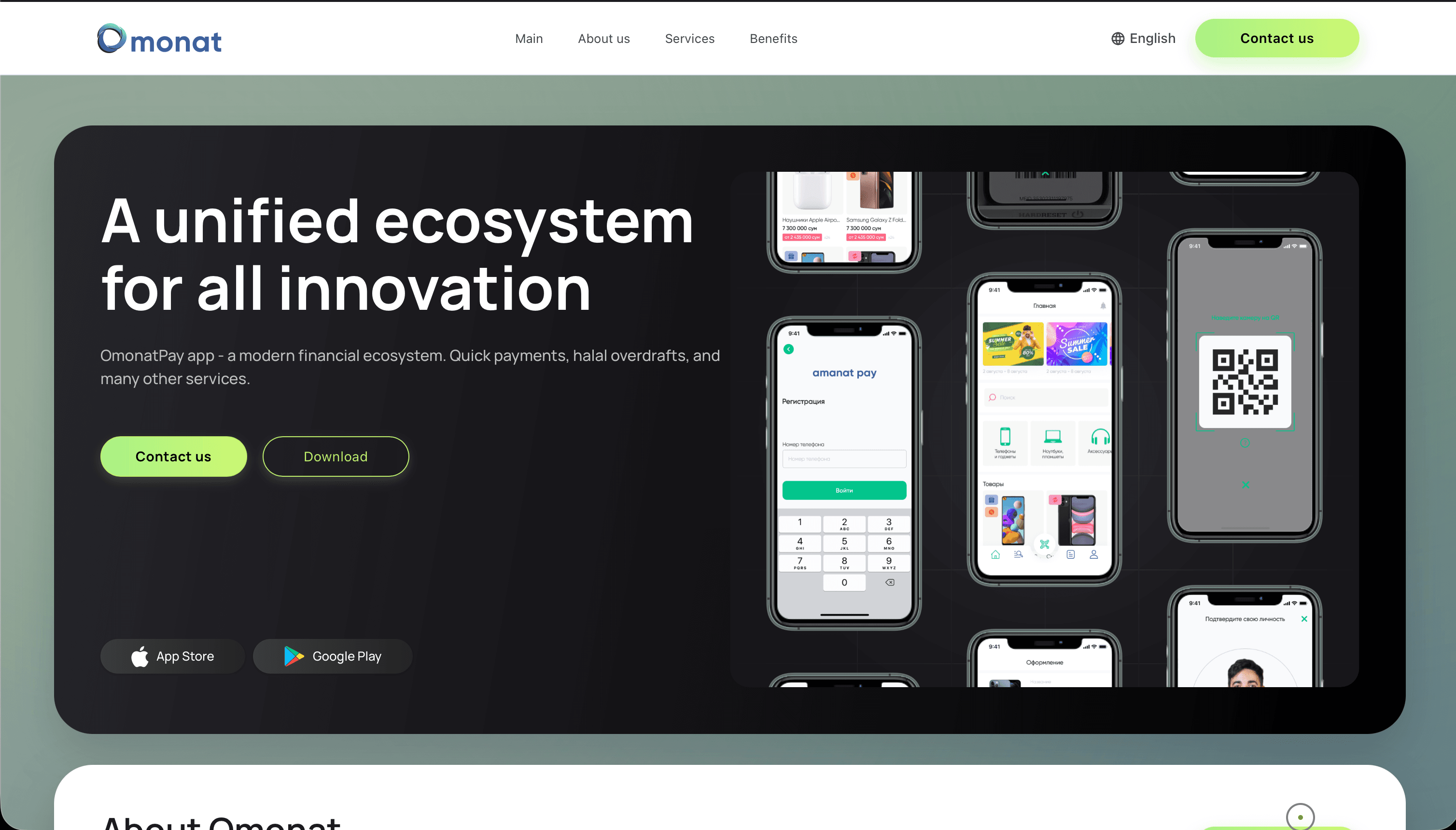 Marketing Landing Page desktop secondary view