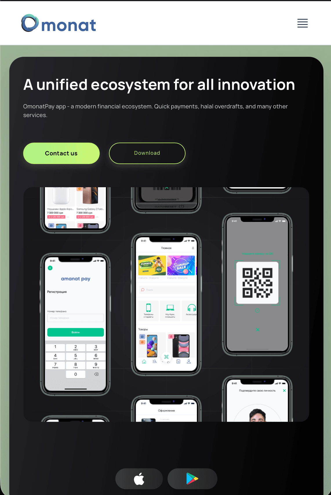 Marketing Landing Page mobile view