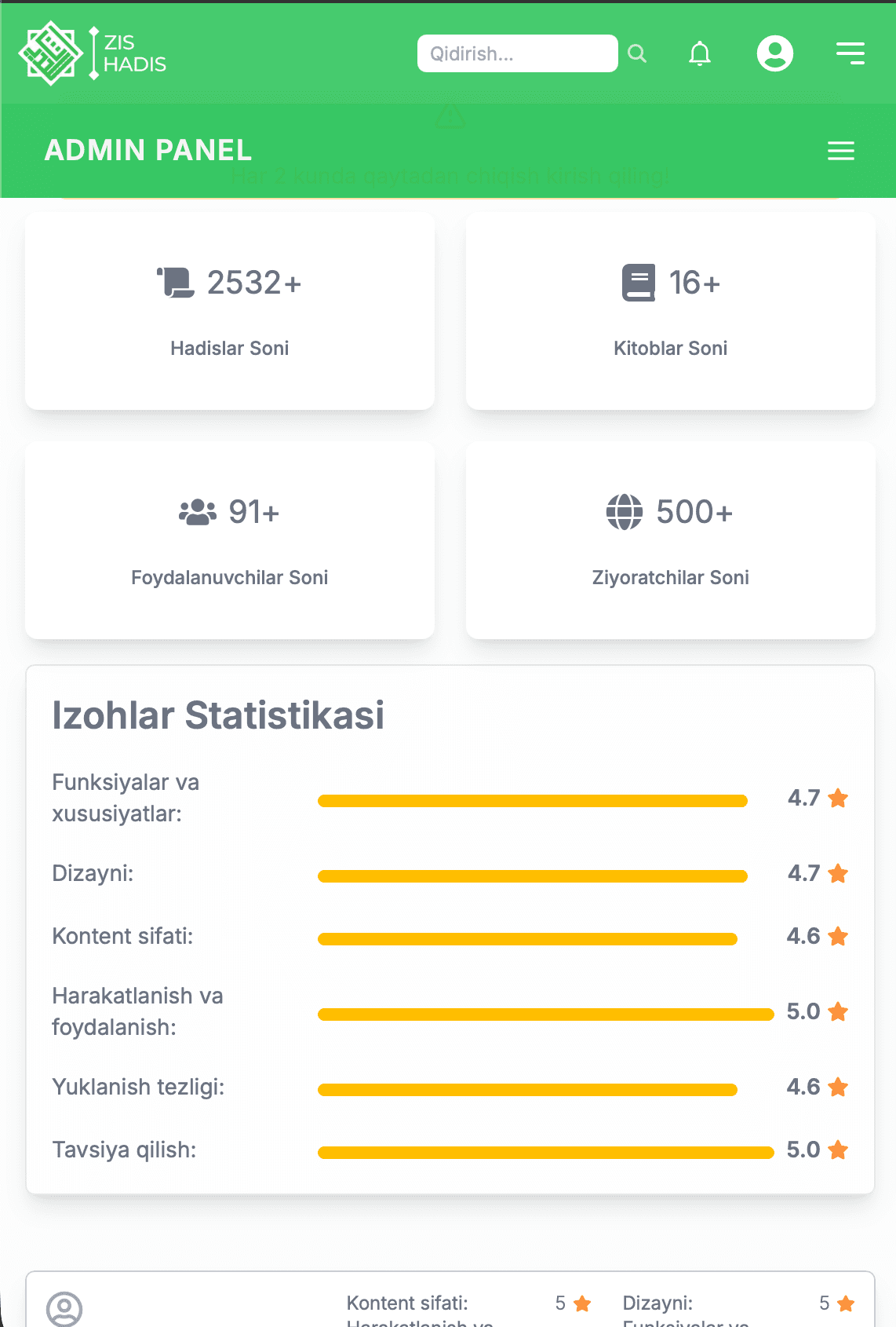 Article Platform with CMS mobile view